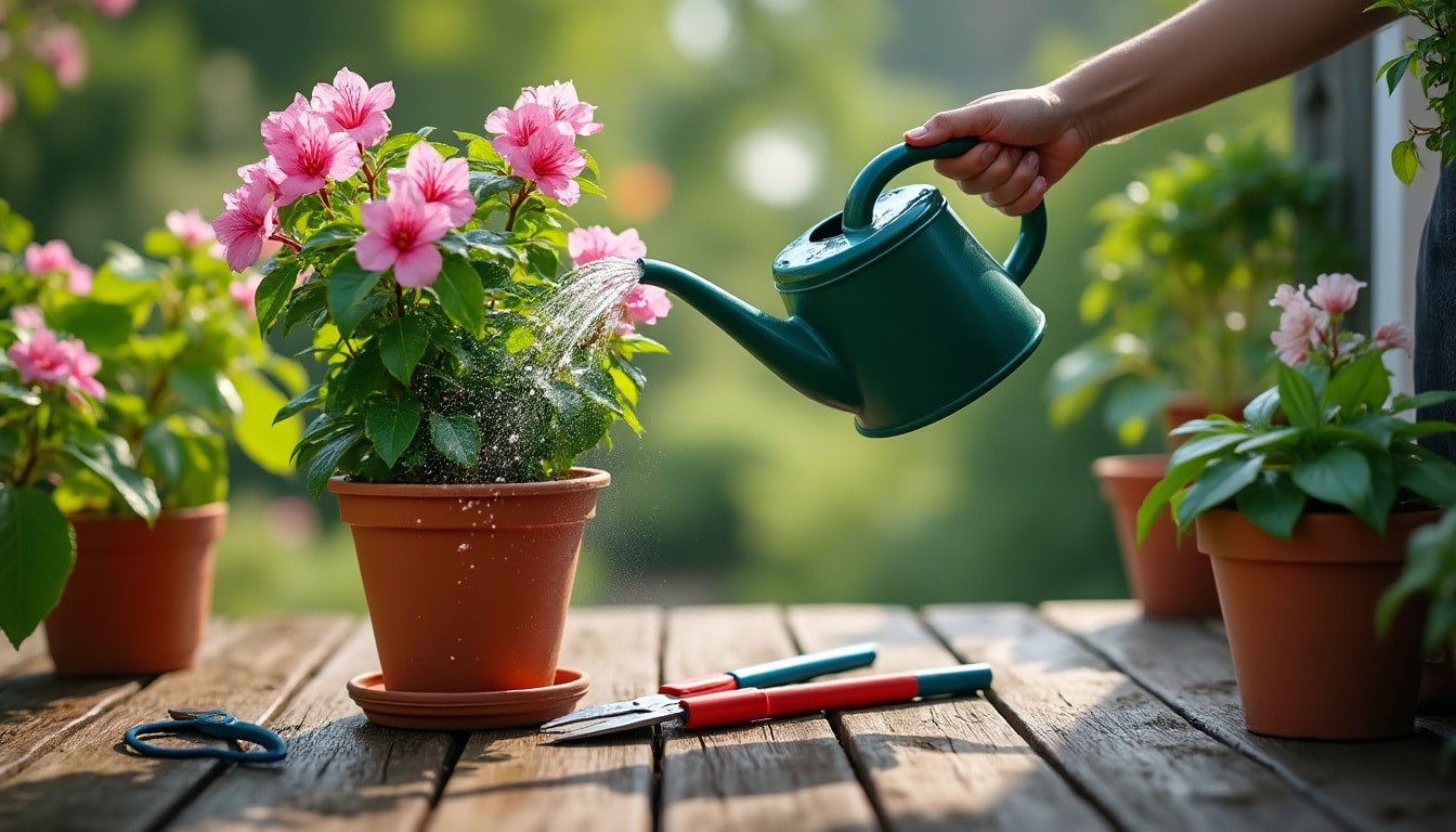 Arrosage laurier rose en pot : ce qu&rsquo;il faut anticiper avant de monter
