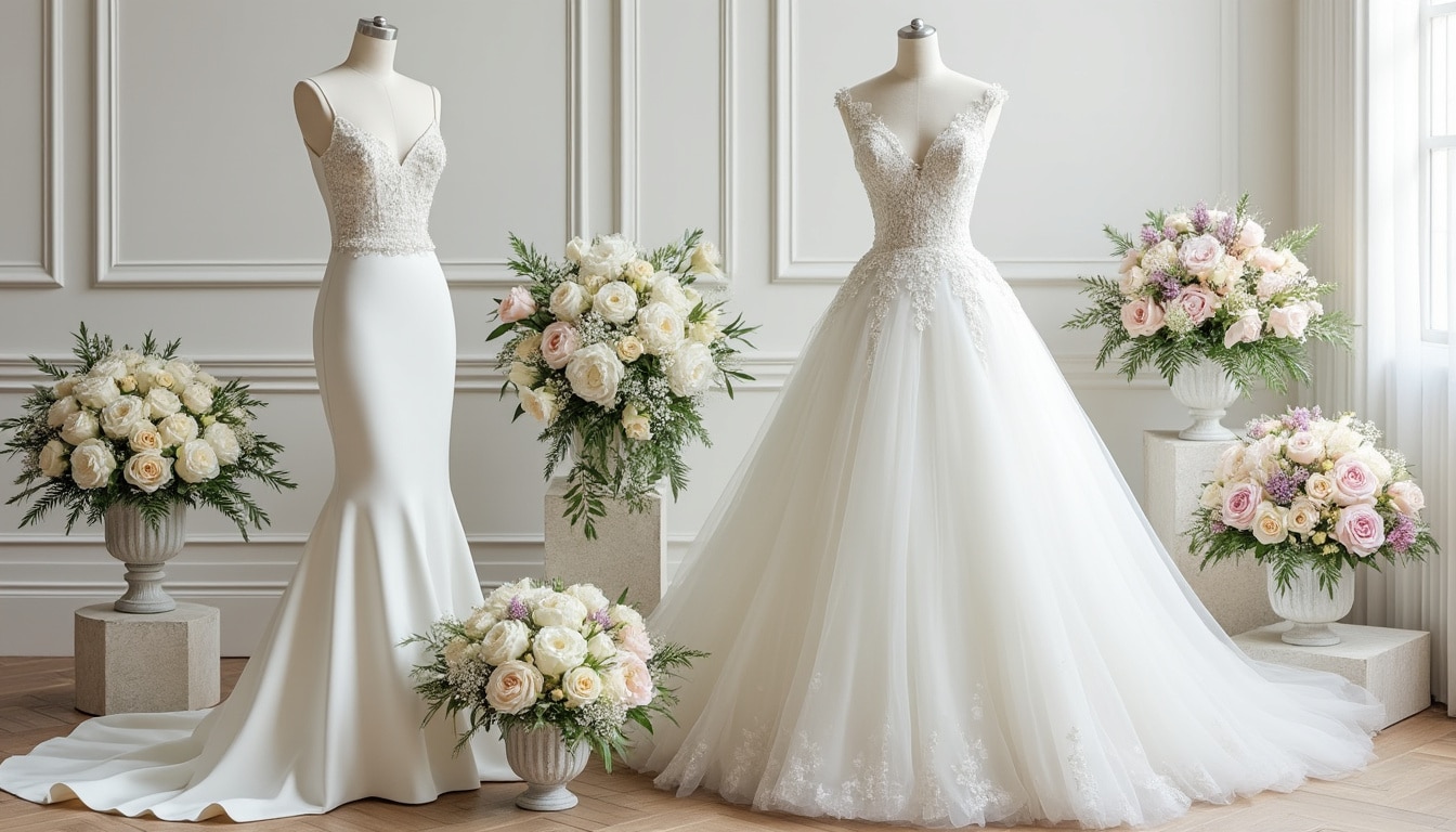 Bouquet de mariée : les formes selon la robe
