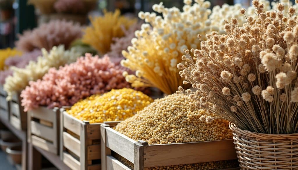 Fleurs séchées en vrac grossiste : comment le sélectionner sans risque