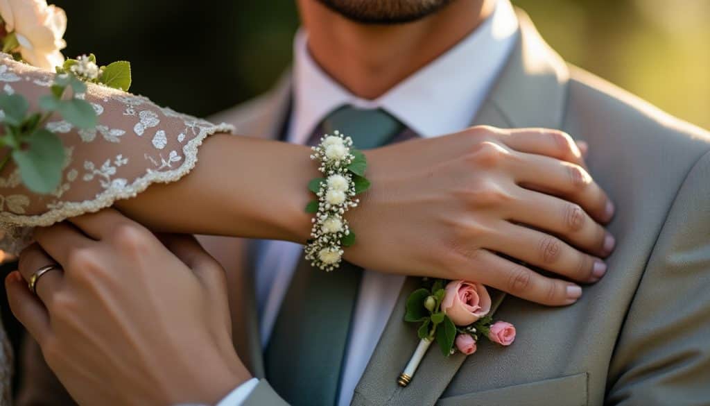 Boutonnière et bracelet floral : les usages