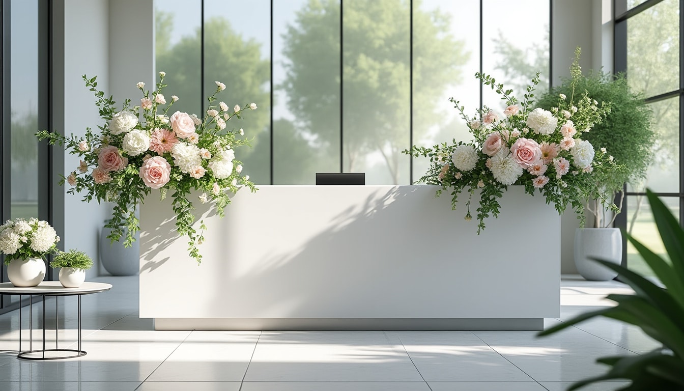 Fleurs pour une entreprise : abonnement et compositions d&rsquo;accueil