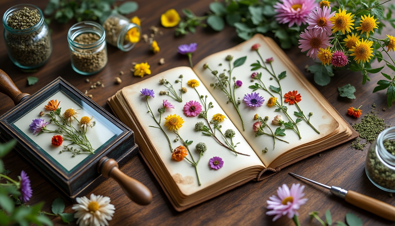 Herbier et fleurs pressées : la méthode